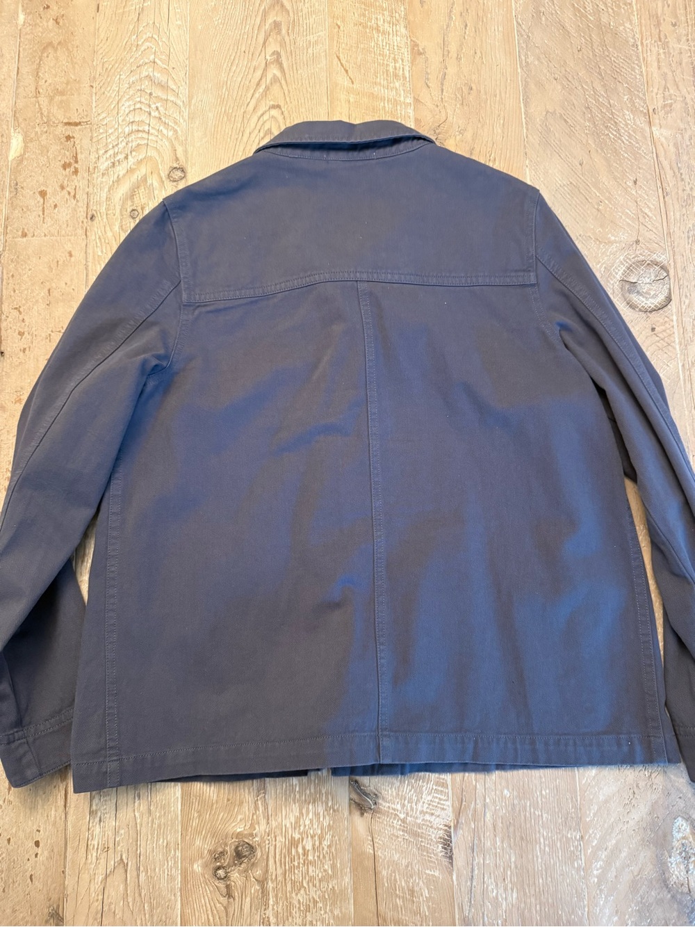 Mod Ref Soft Blue Utility Button-Front Chore Jacket S - Picture 9 of 9